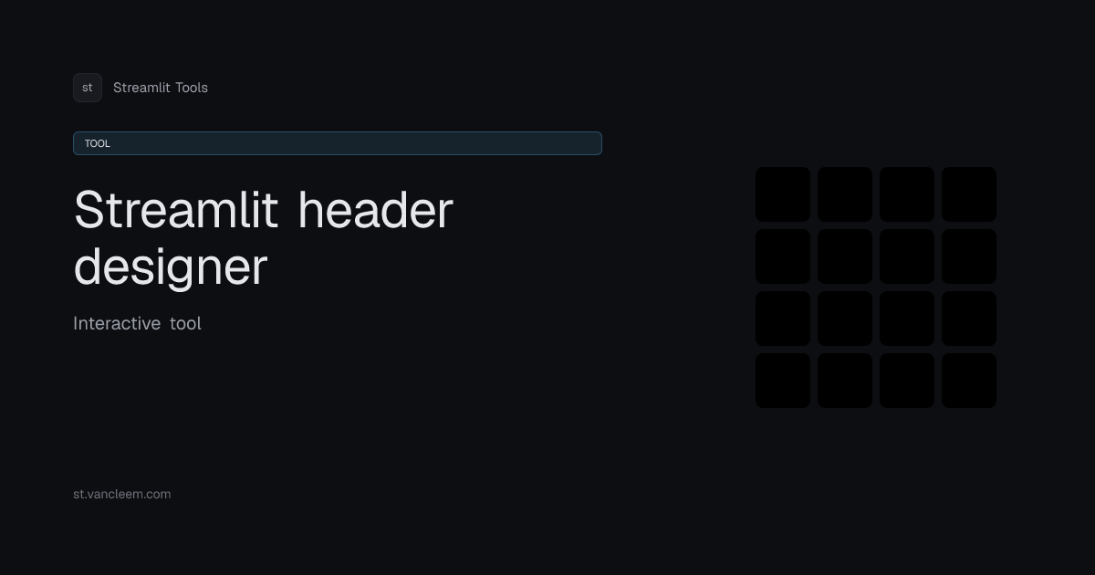 Streamlit Header Designer — Custom st.markdown() Headers with Icons ...
